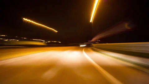 Speed Night Drive Stock Footage 131894583