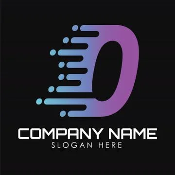 Speed Number 0 Logo Design Template. Motion Speed Number 0 Stock Illustration