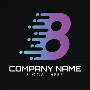 Speed Number 8 Logo Design Template. Motion Speed Number 8 Illustrazione stock