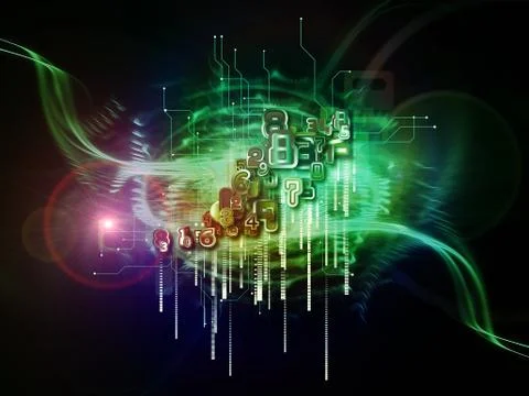 Speed of Numbers Stock Illustration
