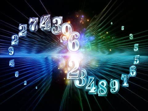 Speed of Numbers Stock Illustration