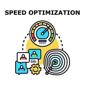 Speed optimization concept for web performance improvement 스톡 일러스트