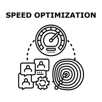 Speed optimization concept for web performance improvement Stock Illustration