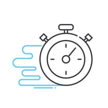 Speed optimization line icon, outline symbol, vector illustration, concept sign Stock Illustration