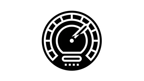 Speed optimize glyph icon animation Stock Footage 164219449