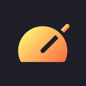 Speed up orange solid gradient ui icon for dark theme Ilustração Stock