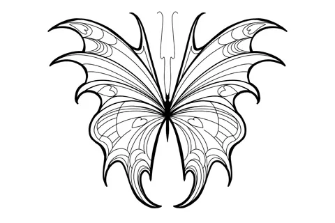 Speed Paint Drawing Time Lapce tattoo butterfly acid graphic design y2k Stock Footage 273236747