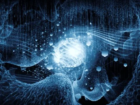 Speed of Particles Stock Illustration