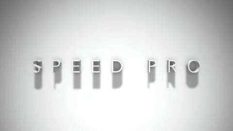speed pro 3D title animation with shadow... | Stock Video | Pond5