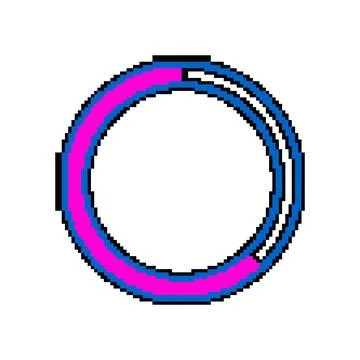 Speed progress bar round pixel art vector illustration Stock Illustration