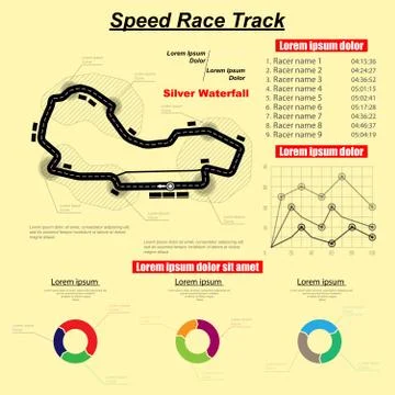 Speed race circuit Stock Illustration