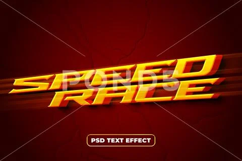 Speed race editable text effect PSD Template