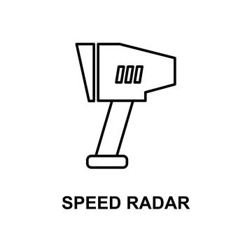 Speed radar icon. Element of measuring instruments icon with name for mobile Stock Illustration
