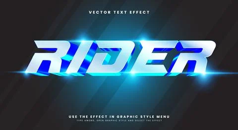 Speed Rider editable text effect Template Stock Illustration