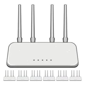 Speed router cartoon vector graphic Stock Illustration