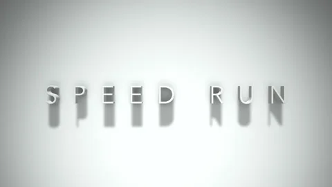 speed run 3D title animation with shadow... | Stock Video | Pond5