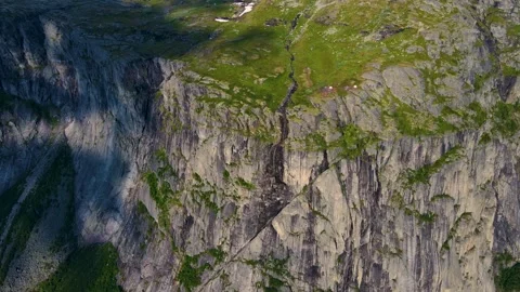 Speed Rush to the Edge: Discovering a Mountain River Stock Footage 282398514