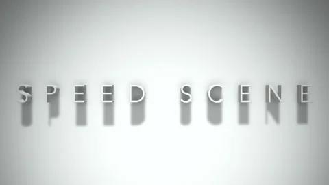 Speed scene 3D title animation with shadows on a white background 스톡 동영상 297802025