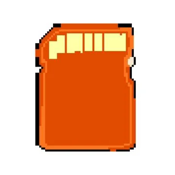 Speed sd card pixel art vector illustration Stock Illustration
