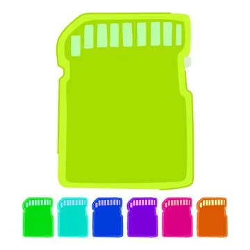 Speed sd card vector cartoon graphic Stock Illustration