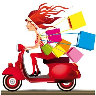 Speed shopping Stock Illustration