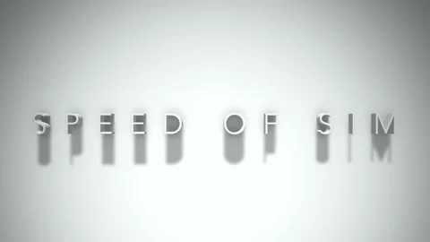 Speed of sim 3D title animation with shadows on a white background Stock Footage 298000822