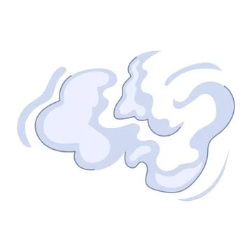 Speed smoke cloud cartoon dissolving effect vector Illustrazione stock