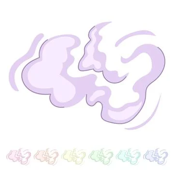 Speed smoke cloud cartoon dissolving effect vector graphic 스톡 일러스트