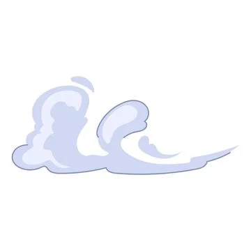 Speed smoke cloud dust trail cartoon element Stock Illustration