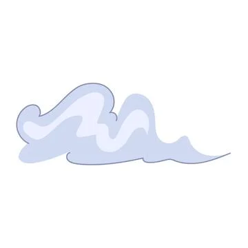 Speed smoke cloud representing movement and acceleration Stock Illustration
