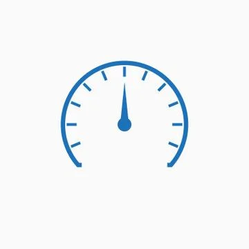 Speed, speedometer icon. Vector illustration, flat design Illustrazione stock