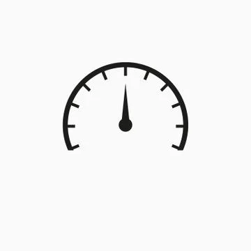 Speed, speedometer icon. Vector illustration, flat design Stock Illustration