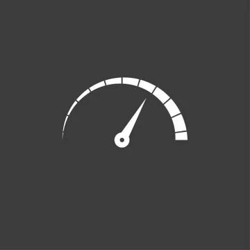 Speed, speedometer icon. Vector illustration, flat design イラスト素材