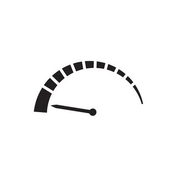 Speed, speedometer icon. Vector illustration, flat design. 스톡 일러스트