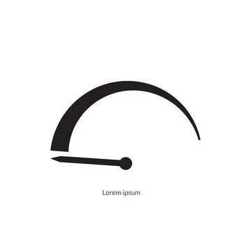 Speed, speedometer icon. Vector illustration, flat design. イラスト素材