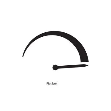 Speed, speedometer icon. Vector illustration, flat design. Stock Illustration