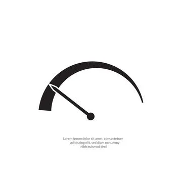 Speed, speedometer icon. Vector illustration, flat design. イラスト素材
