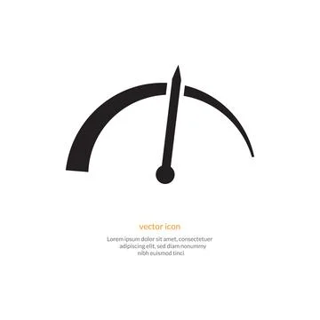 Speed, speedometer icon. Vector illustration, flat design. Illustrazione stock