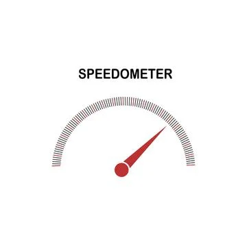 Speed speedometer or tachometer icon. Measuring speed symbol isolated. Stock Illustration