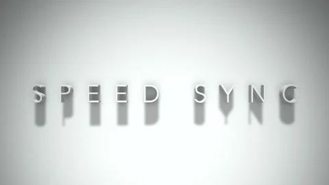 Speed sync 3D title animation with shadows on a white background Video stock 297517514