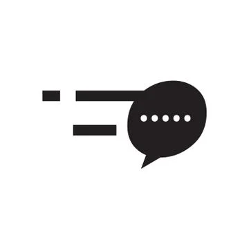 Speed talk bubble icon Stock Illustration