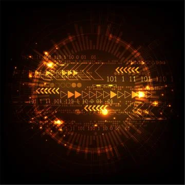 Speed of technology in the digital world. Stock Illustration