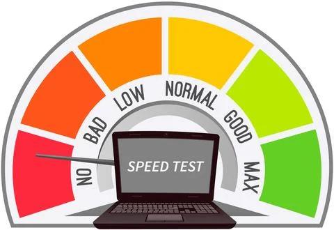 Speed test application, website loading speed optimization with server testing 스톡 일러스트