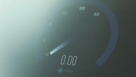 Speed test download upload network measurement animation footage 4k Stock-Footage 108600433
