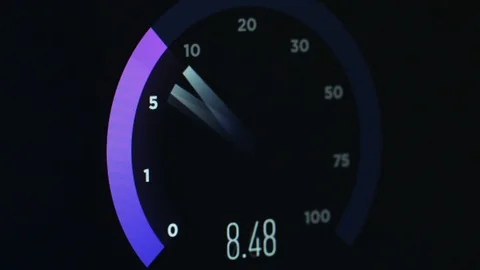Speed test download upload network measurement animation footage 4k Stock-Footage 108600797