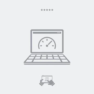 Speed test icon, speed test vector, speed test symbol, speed test design, spe Stock Illustration
