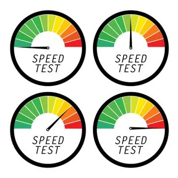 Speed test internet measure icon. Vector Illustration Stock Illustration