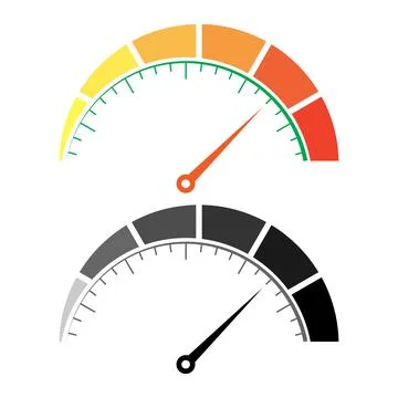Speed test internet measure. Quick level tachometer accelerate. Stock Illustration