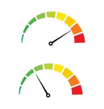 Speed test internet measure. Speedometer icon fast upload download rating. Quick Stock Illustration
