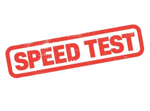 Speed test stamp on white Stockillustratie